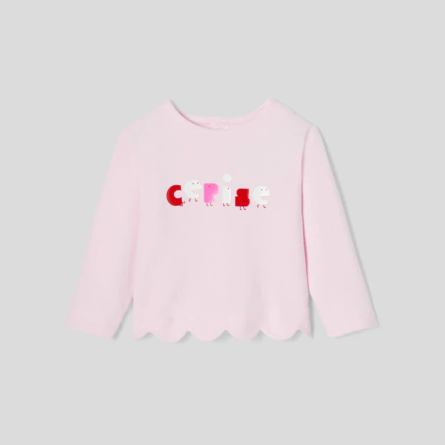 Baby girl fleece sweatshirt