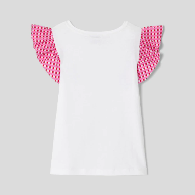 Girl ruffled sleeve t-shirt