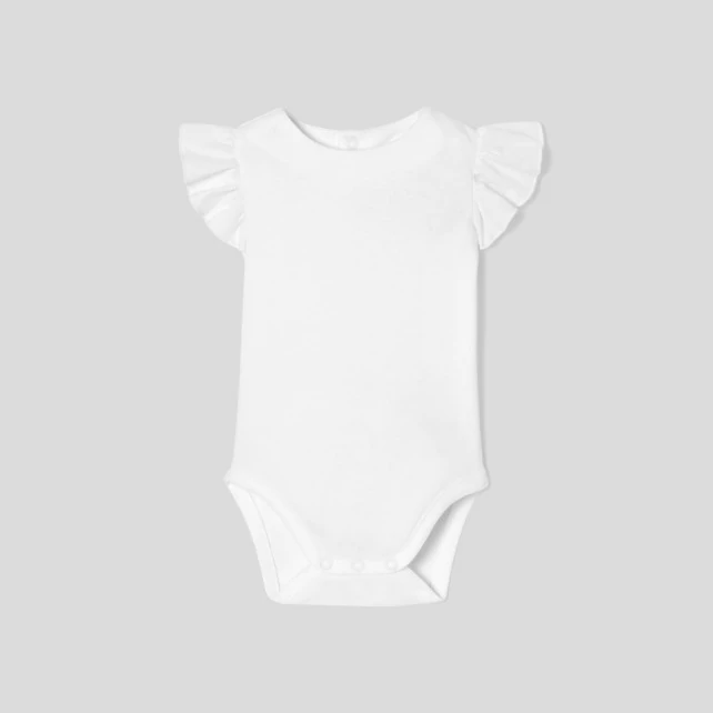 Baby girl bodysuit with ruffles