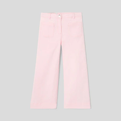 Girl wide-leg trousers in twill