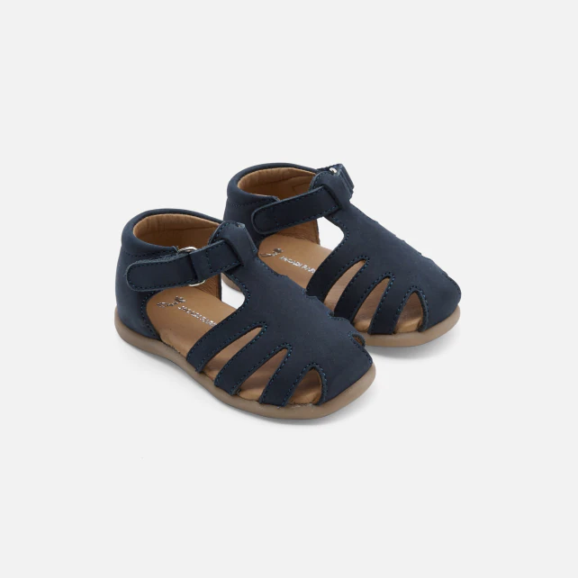 Baby boy sandals in nubuck