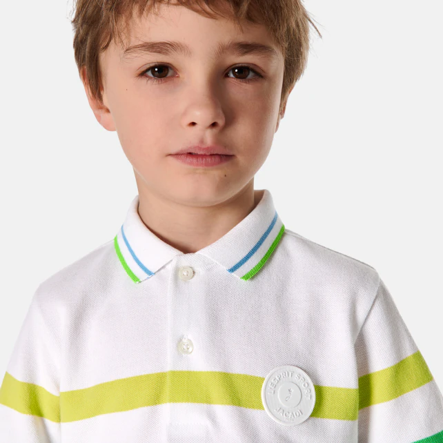 Boy striped polo shirt