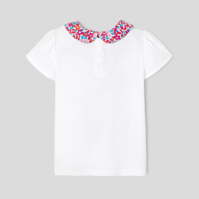 Girl Liberty collar T-shirt