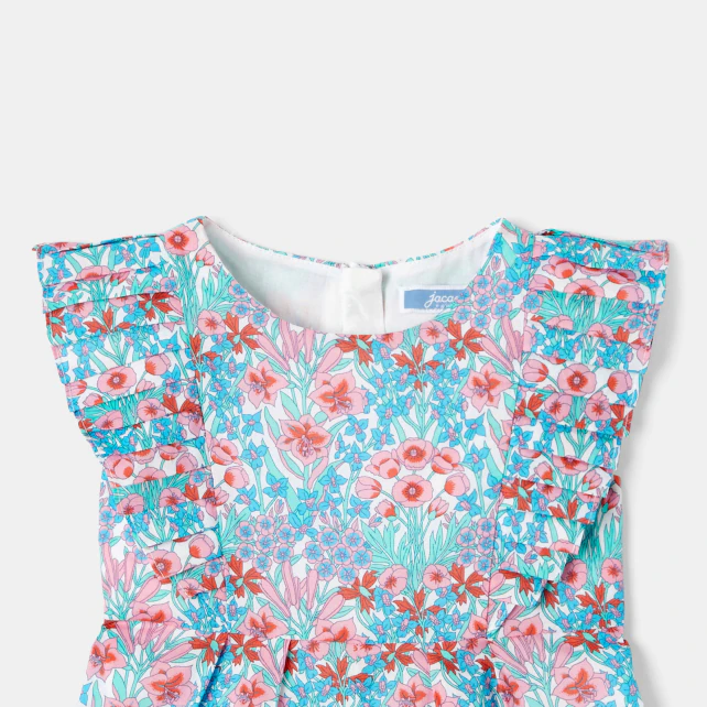 Baby girl jumpsuit in Liberty fabric