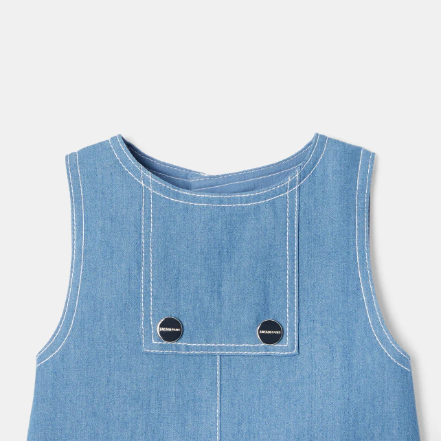 Baby boy denim short overalls