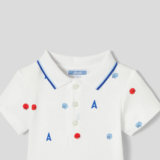 Baby boy polo shirt bodysuit