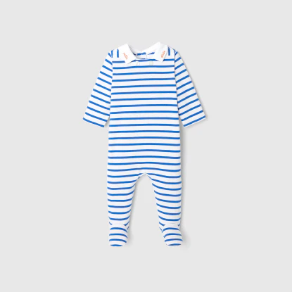 Baby boy pyjamas in striped jersey