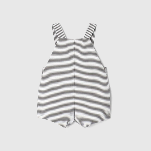 Baby boy striped poplin overalls