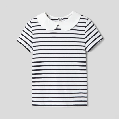 Girl striped polo shirt