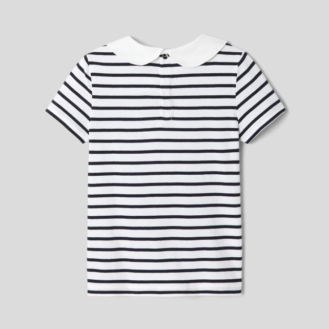 Girl striped polo shirt