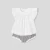 Baby girl striped bloomer set