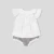 Baby girl striped bloomer set