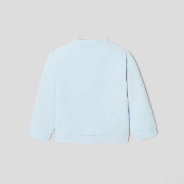 Baby boy sweatshirt in cotton piqu