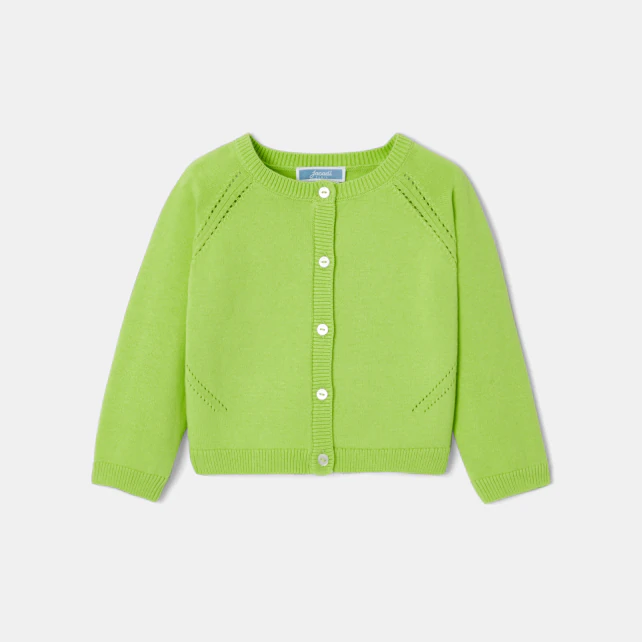 Baby girl organic cotton cardigan