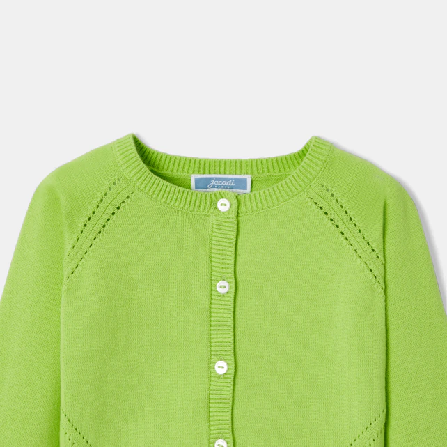 Baby girl organic cotton cardigan