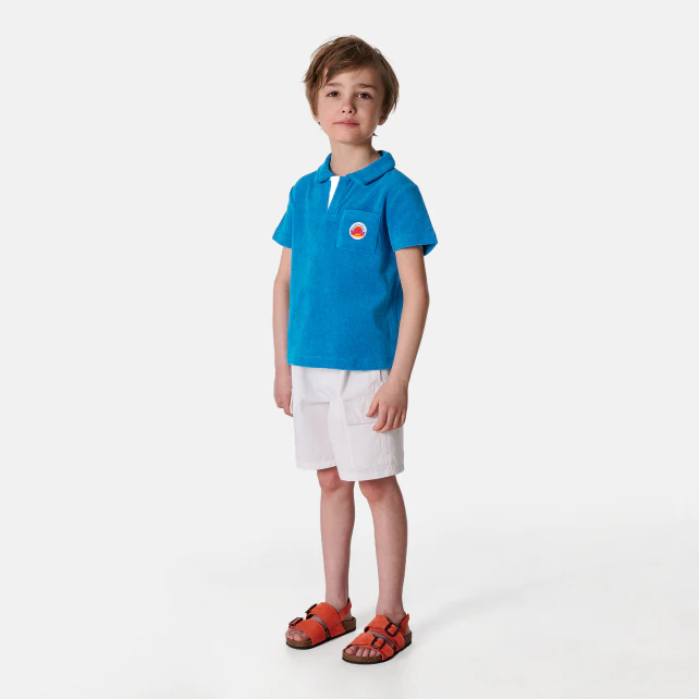 Boy terry polo shirt