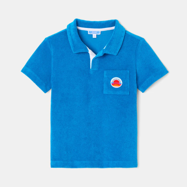 Boy terry polo shirt