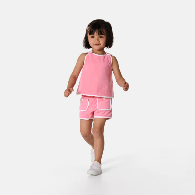 Baby girl towelling set