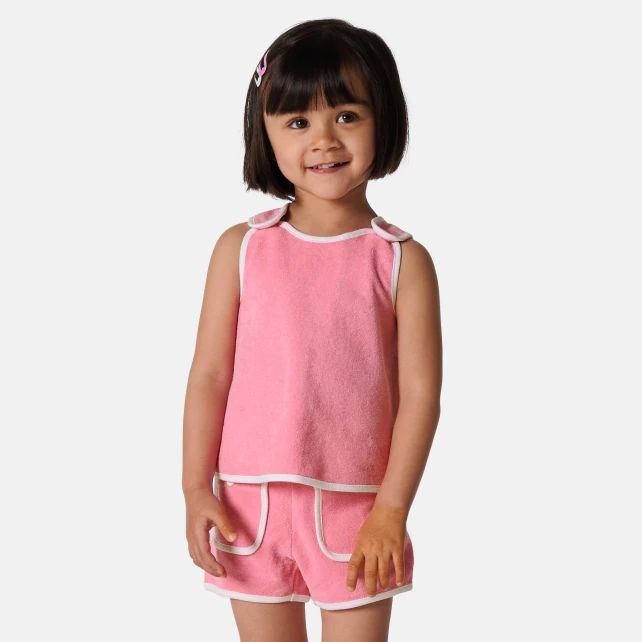 Baby girl towelling set