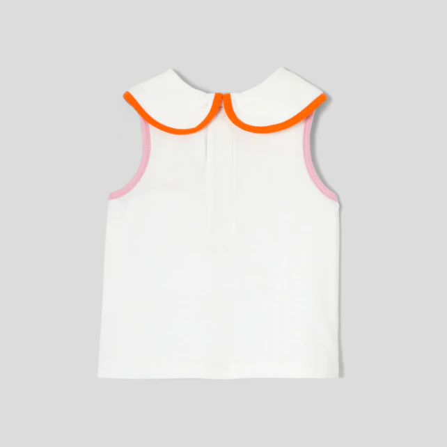 Baby girl sleeveless polo shirt