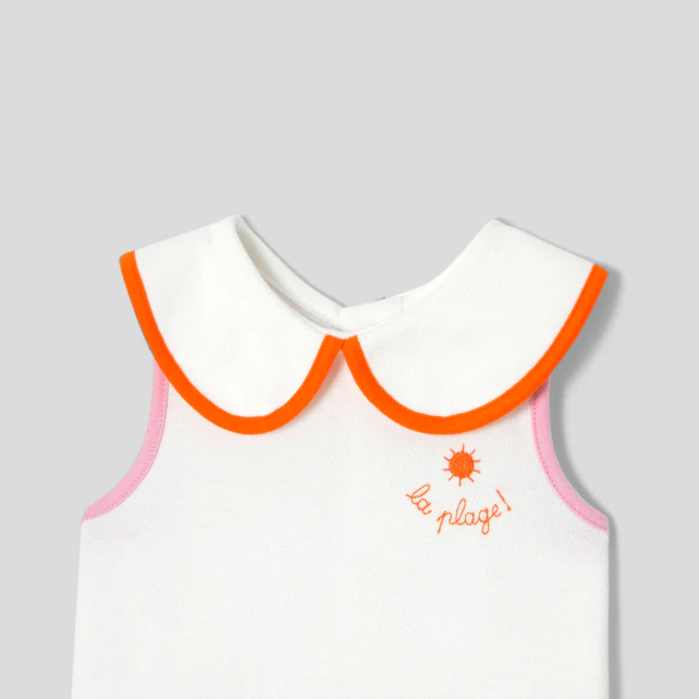 Baby girl sleeveless polo shirt