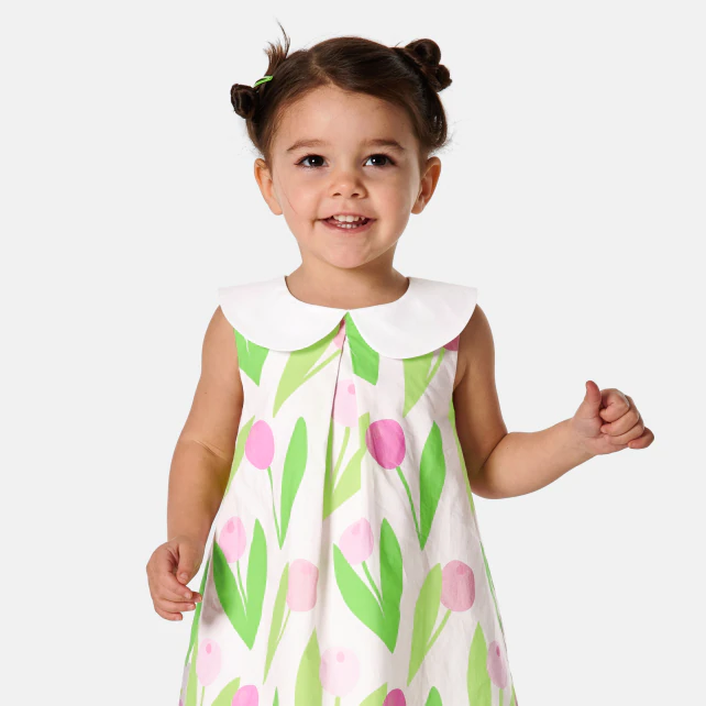 Baby girl tulip pattern dress