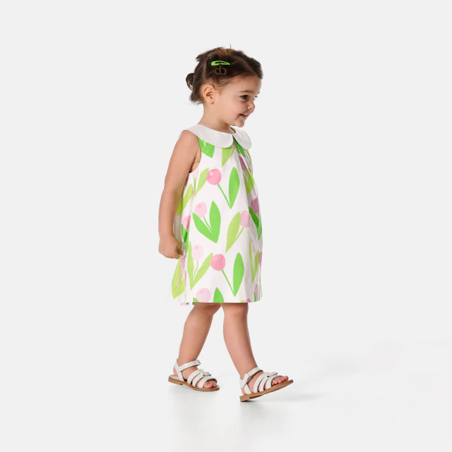 Baby girl tulip pattern dress