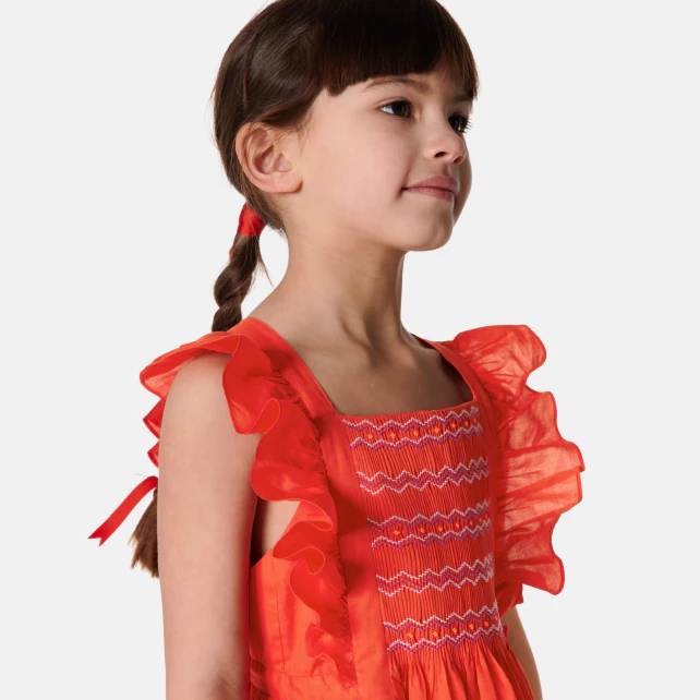 Girl cotton voile dress