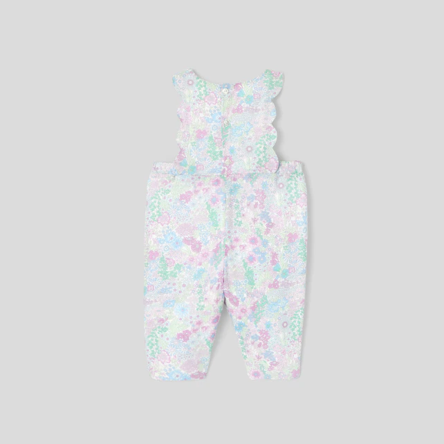 Baby girl jumpsuit in Liberty fabric