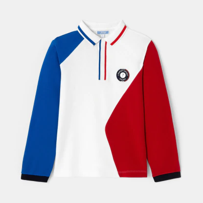 Boy colour block polo shirt