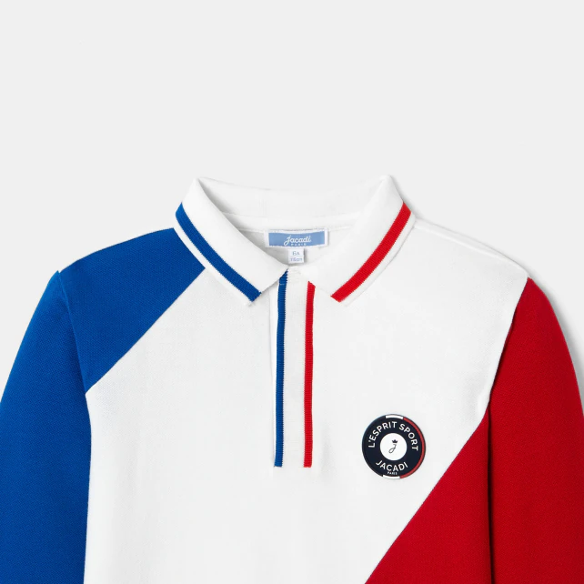 Boy colour block polo shirt