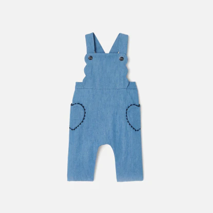 Baby girl denim dungarees