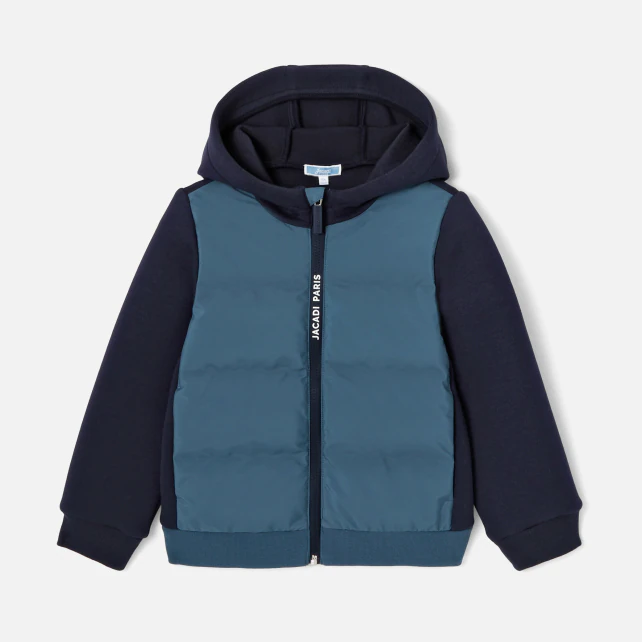 Boy bi-material jacket