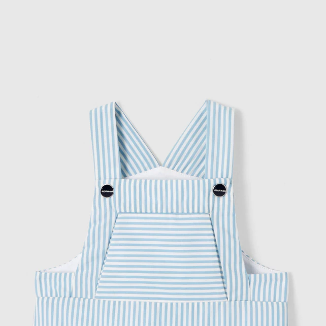 Baby boy striped dungarees