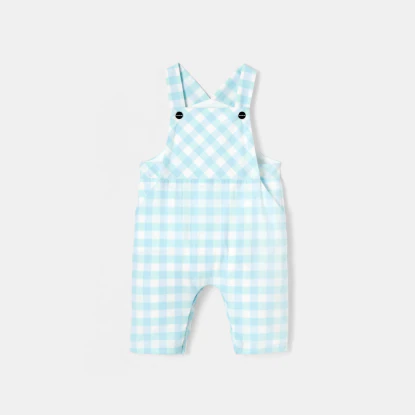 Baby boy gingham dungarees