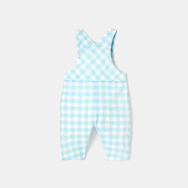 Baby boy gingham dungarees