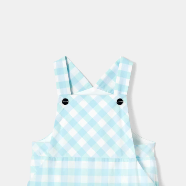 Baby boy gingham dungarees