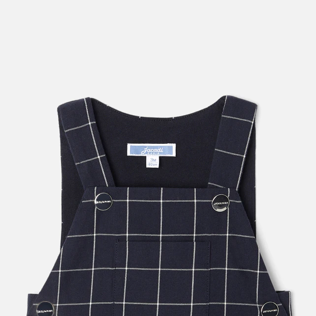 Baby boy dungarees with checks