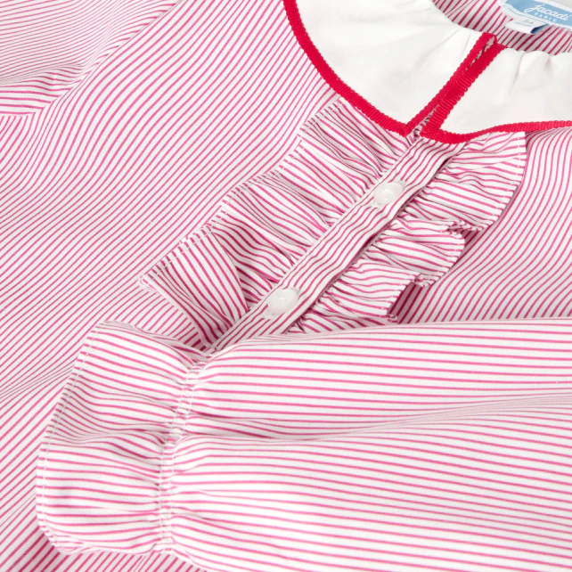 Girl striped poplin blouse