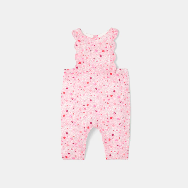 Baby girl jumpsuit in Liberty fabric