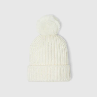 Girl ribbed knit hat