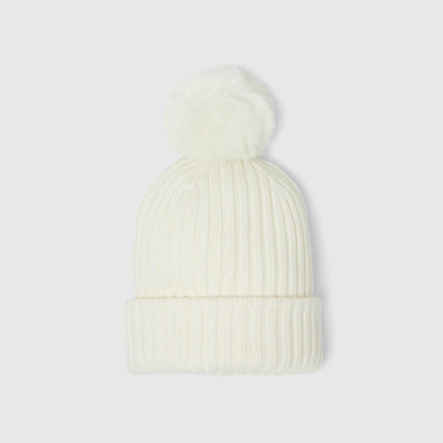 Girl ribbed knit hat