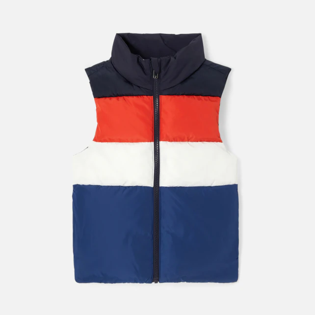 Boy sleeveless puffer jacket