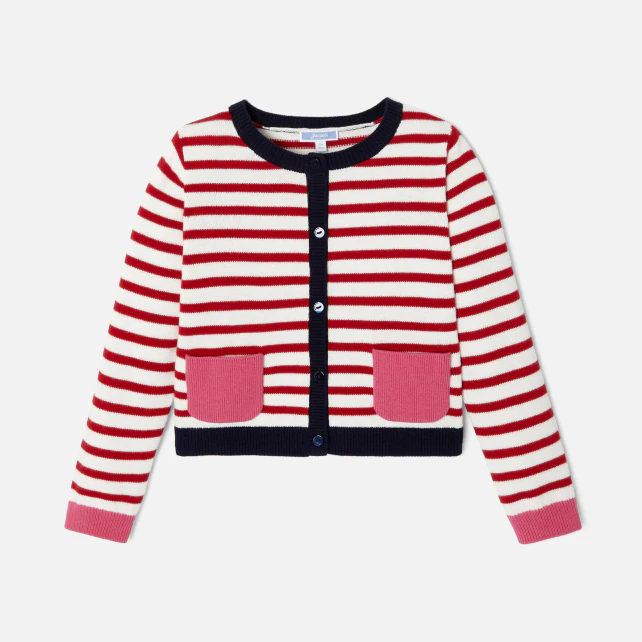 Girl striped cardigan