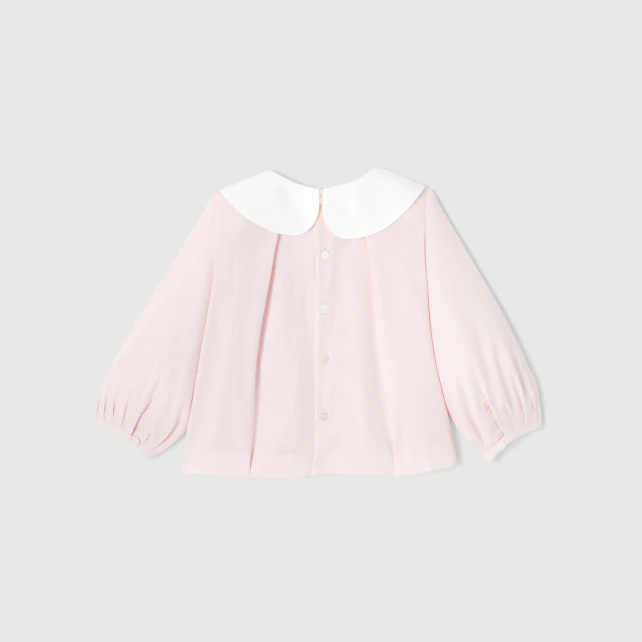 Baby girl blouse in fil à fil