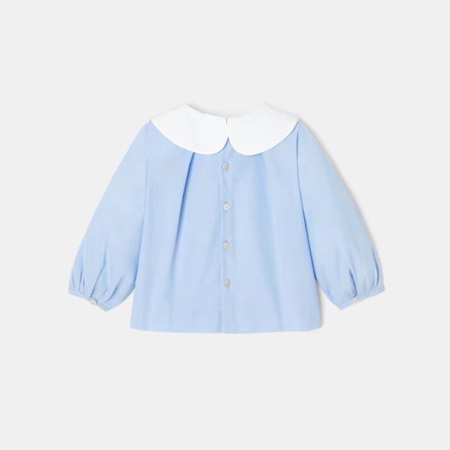 Baby girl blouse in fil à fil