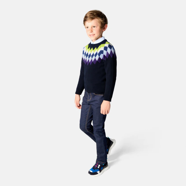 Boy jumper in sustainable wool