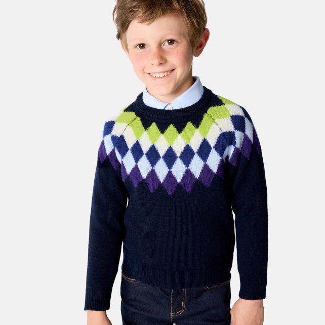 Boy jumper in sustainable wool