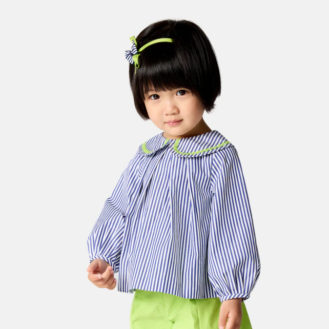 Baby girl blouse with stripes