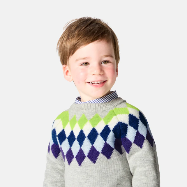 Baby boy jacquard jumper